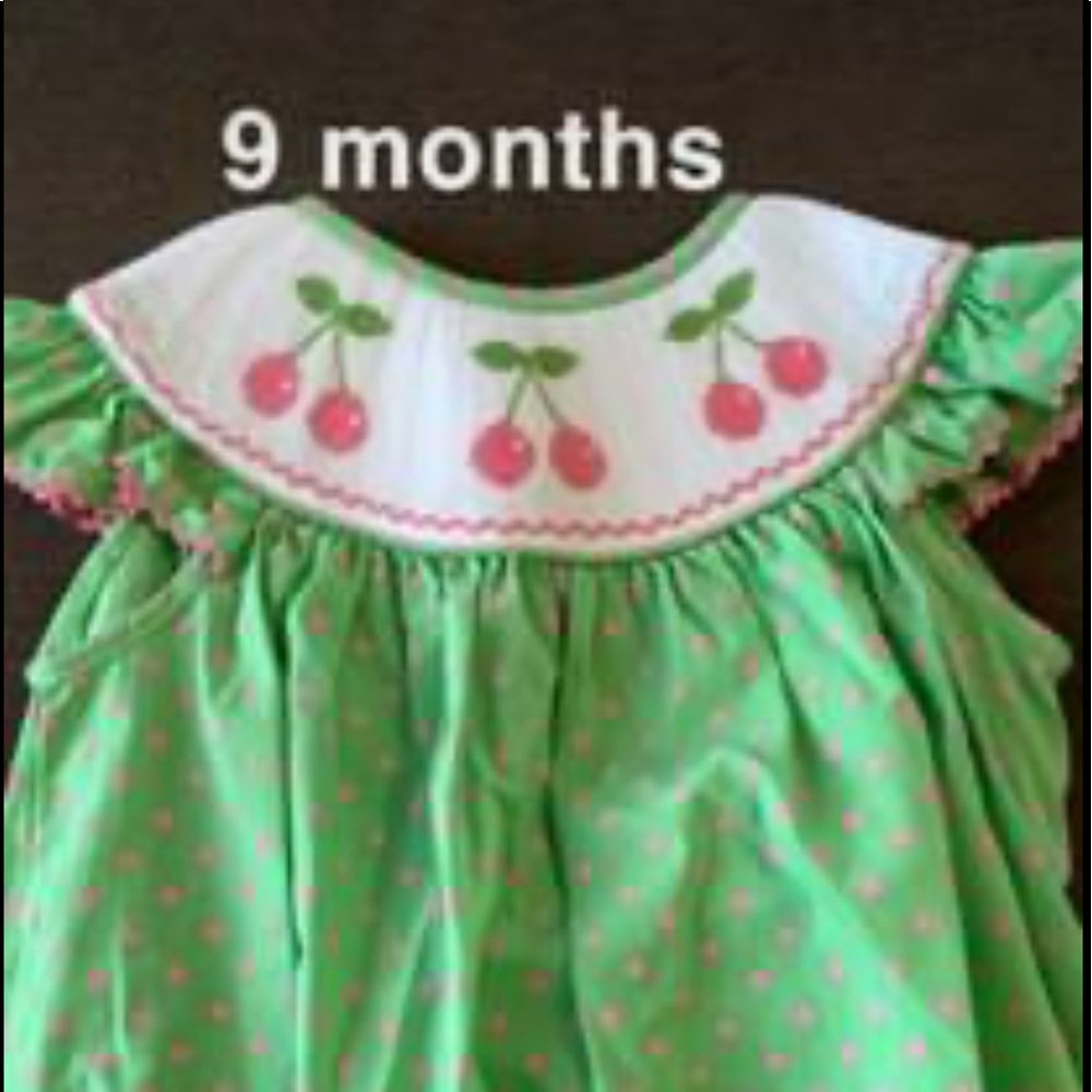 Cherry smocked dress